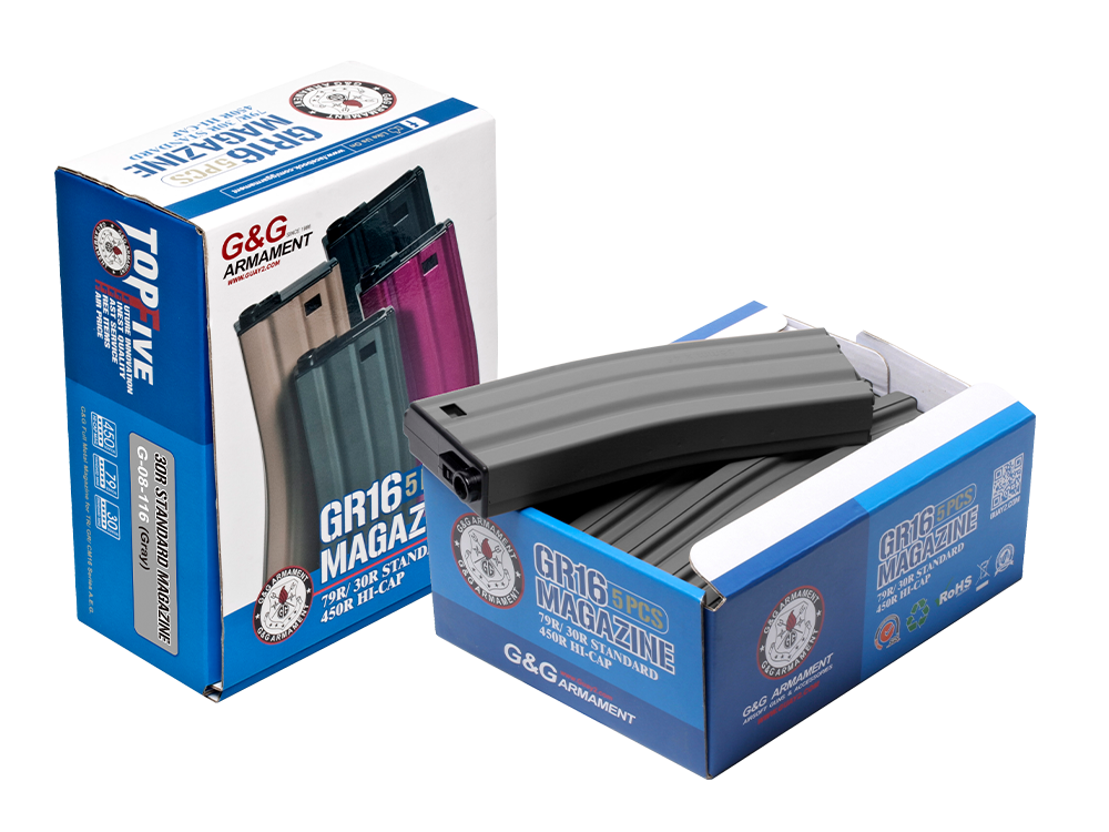 30R Standard Magazine for GR16 (Gray) 5pcs/pack