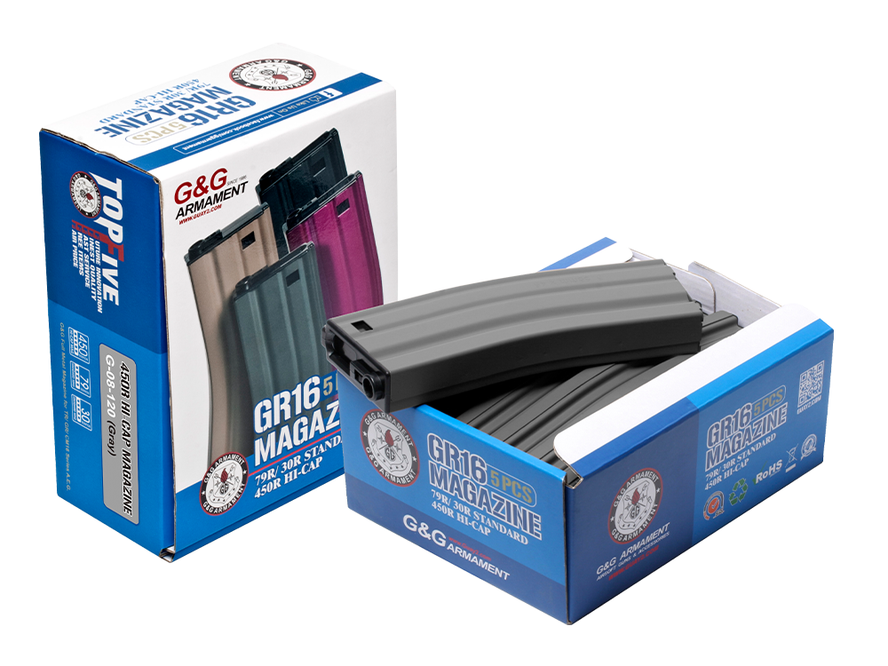 450R Standard Magazine for GR16 (Gray) 5pcs/pack