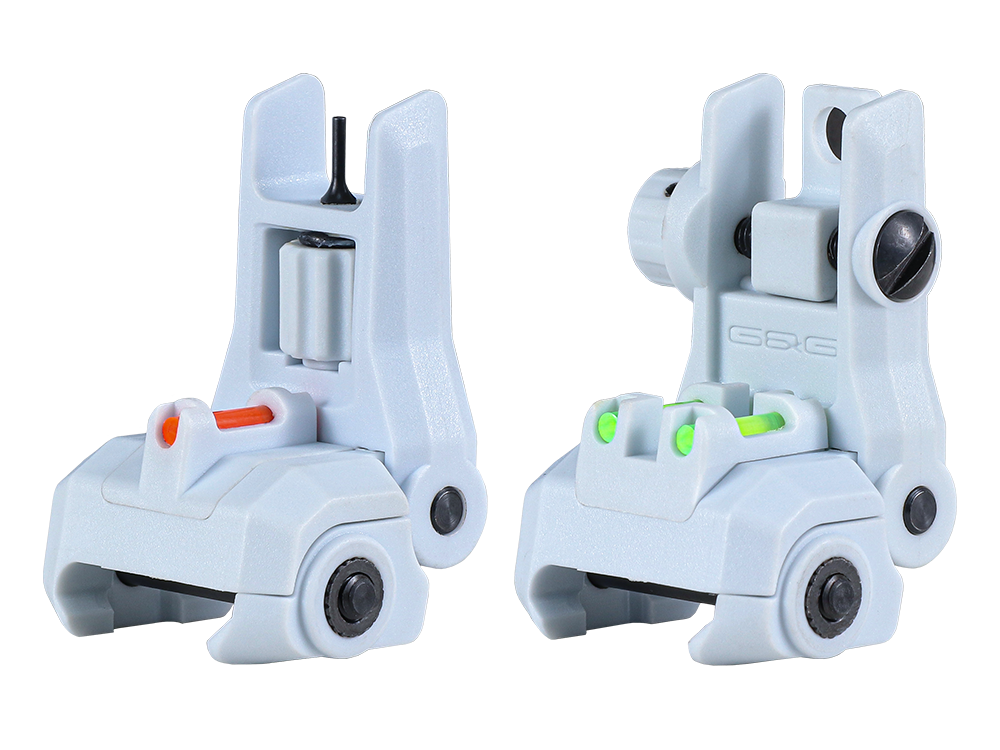 Dual-Profile Fiber Optic Flip-up Sight Macaron Blue