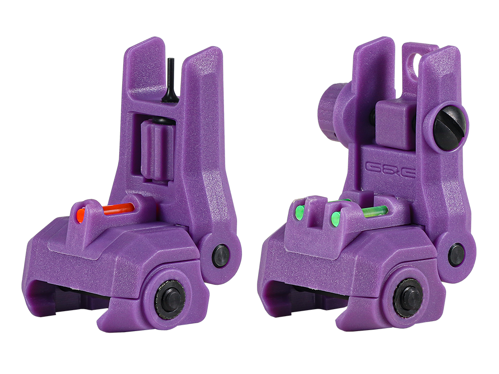 Dual-Profile Fiber Optic Flip-up Sight Purple