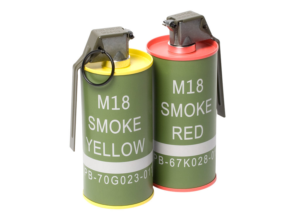 Mock M18 Smoke Grenade Shape BB Loader Set Red/Yellow