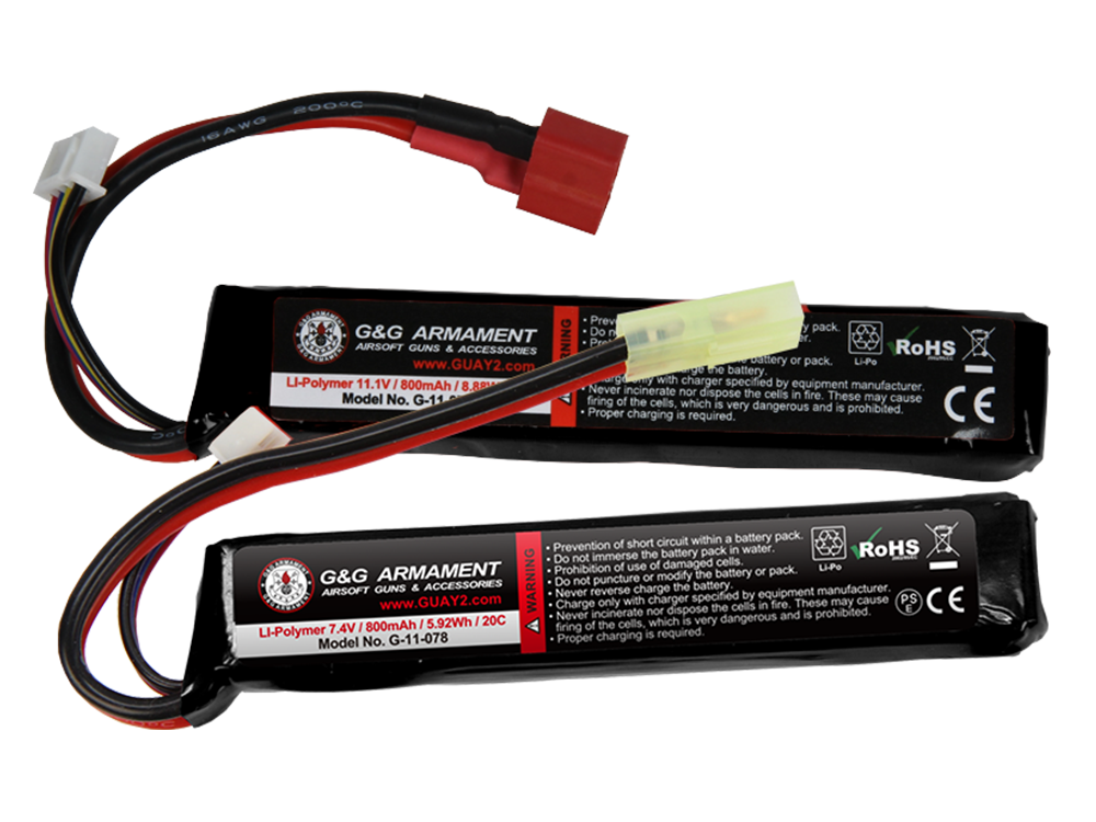 7.4V 950mAh Dean Plug Li-Po battery (For M4/M16 Stock Tube)