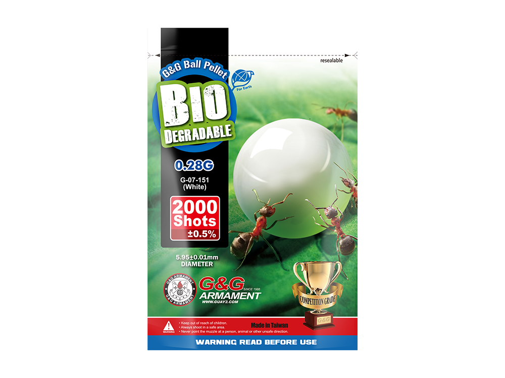 Bio BB 0.28g 2000R - Aluminum Foil (White)