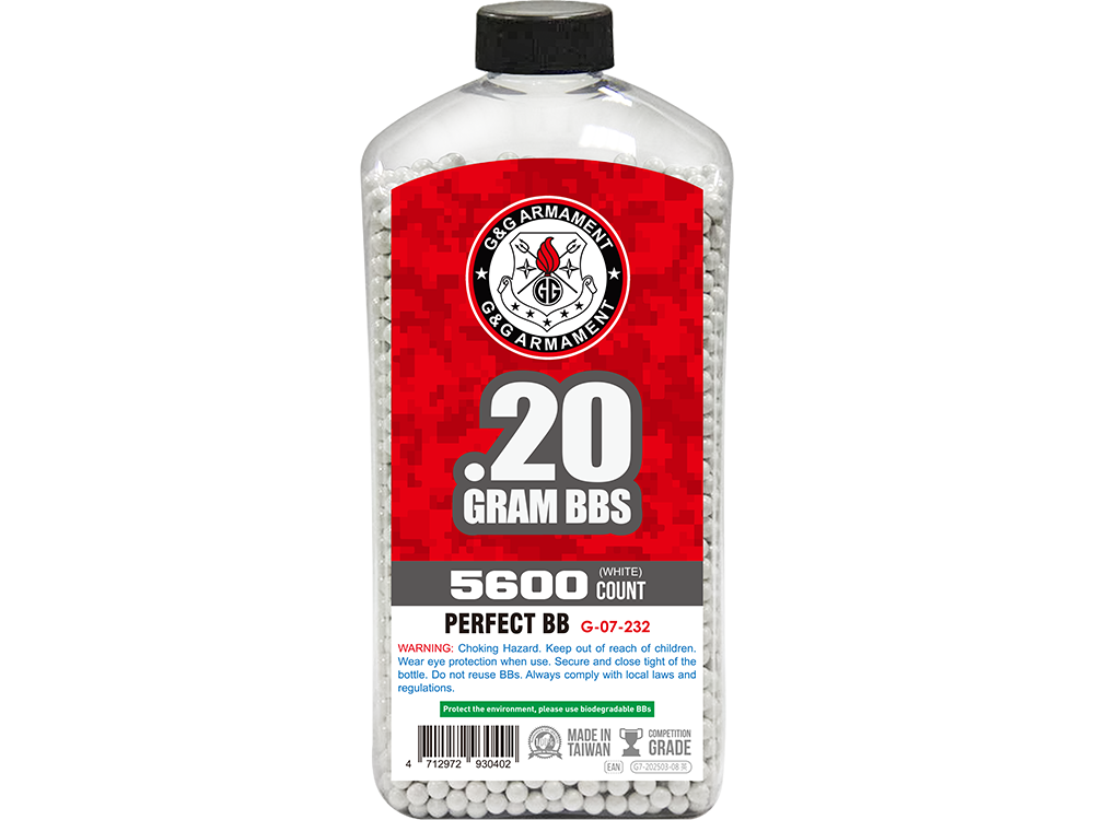 Perfect BB 0.2g (Can/5600 Pellets) (White)
