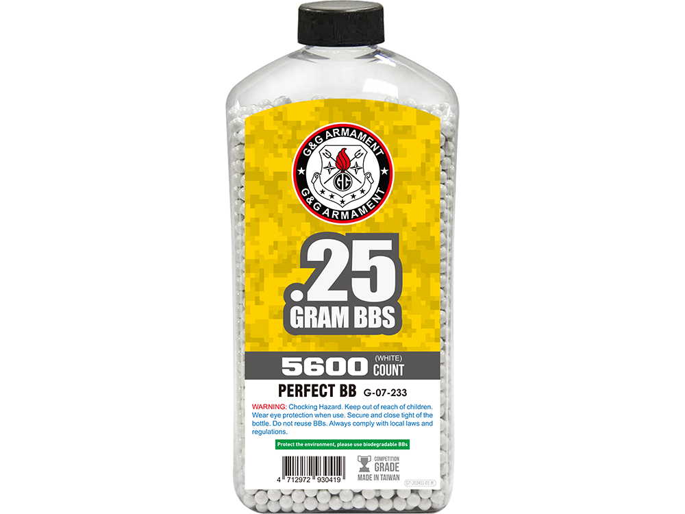 Perfect BB 0.25g (Can/5600 Pellets) (White)