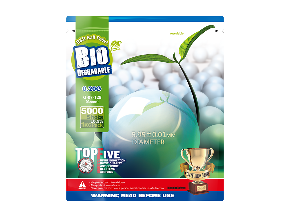Bio BB 0.2g 1kg/Pack - Feuille d'aluminium (Vert)