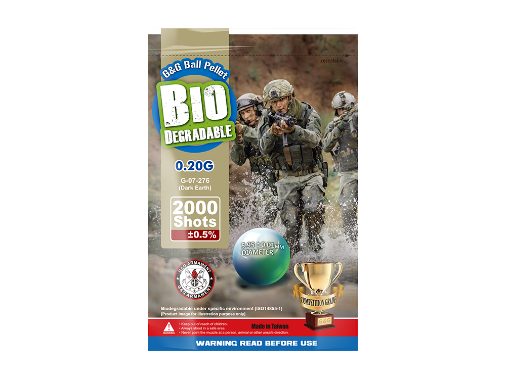 Bio BB 0.2g (Terre foncée) 2000 Billes/Pack