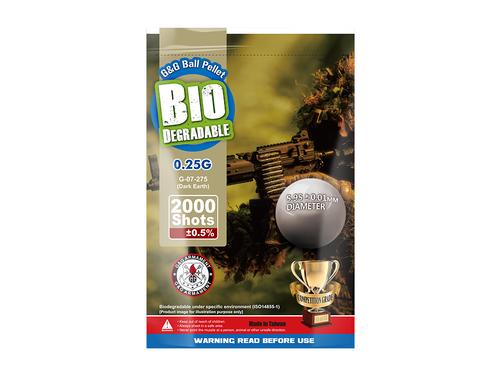 Bio BB 0,25g (Terre sombre) 2000 Billes/Paquet