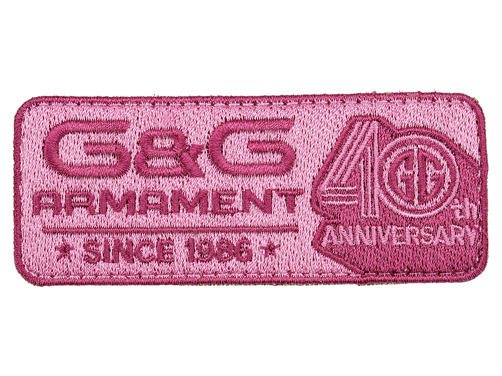 G&G 40th Anniversary Velcro Patch - I Pink