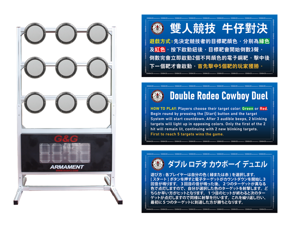 Quad Mode電子訓練靶-9宮格 (含計時器)