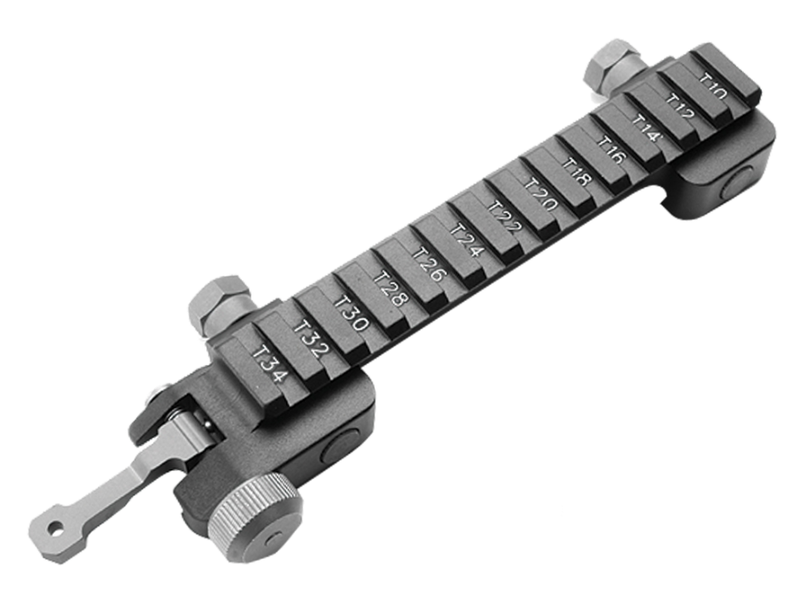Scope Ring Riser W/FLIP-UP Rear Sight for Flap Top Upper Receiver