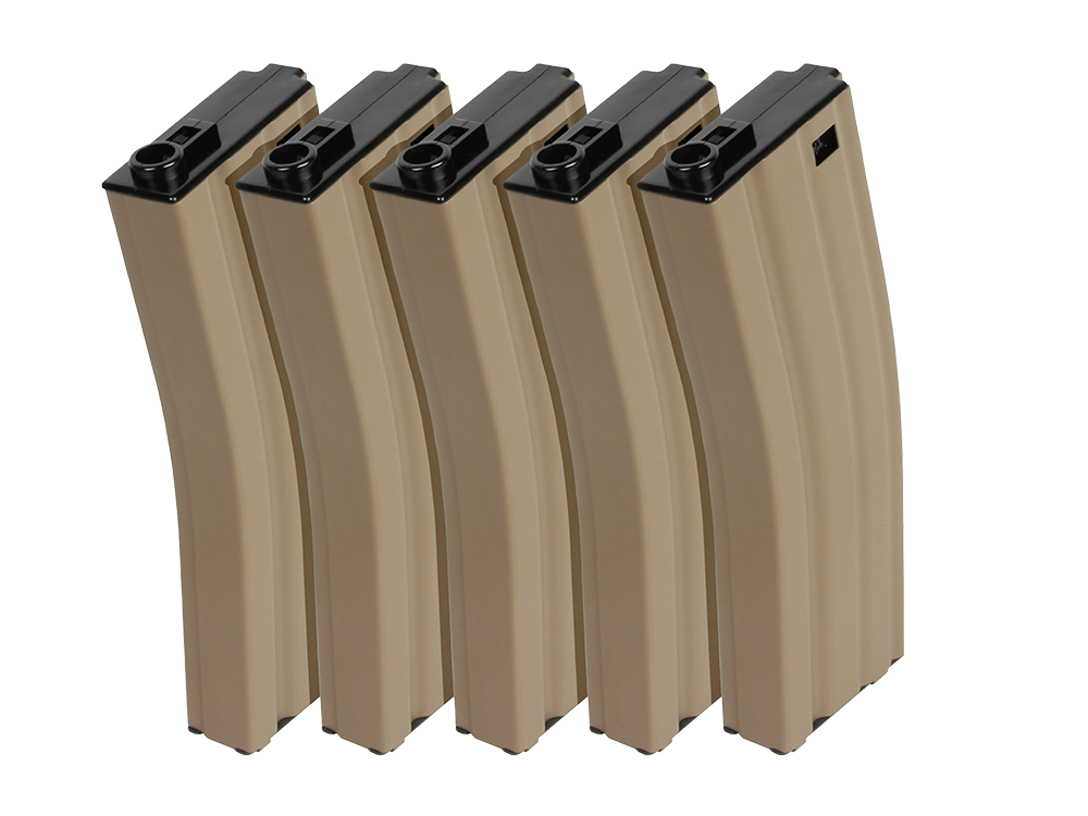 125R Metal Mid-cap Magazine for GR16 (Tan) 5pcs/pack
