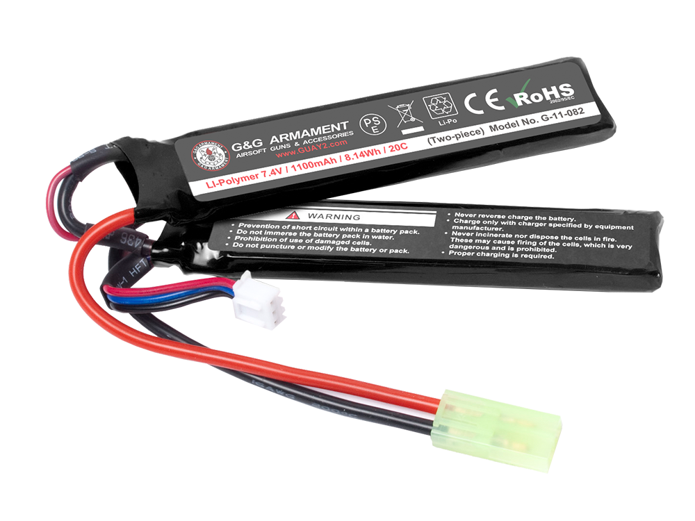 G-Power LI-PO 7.4V 1100 mAh (Two-piece)