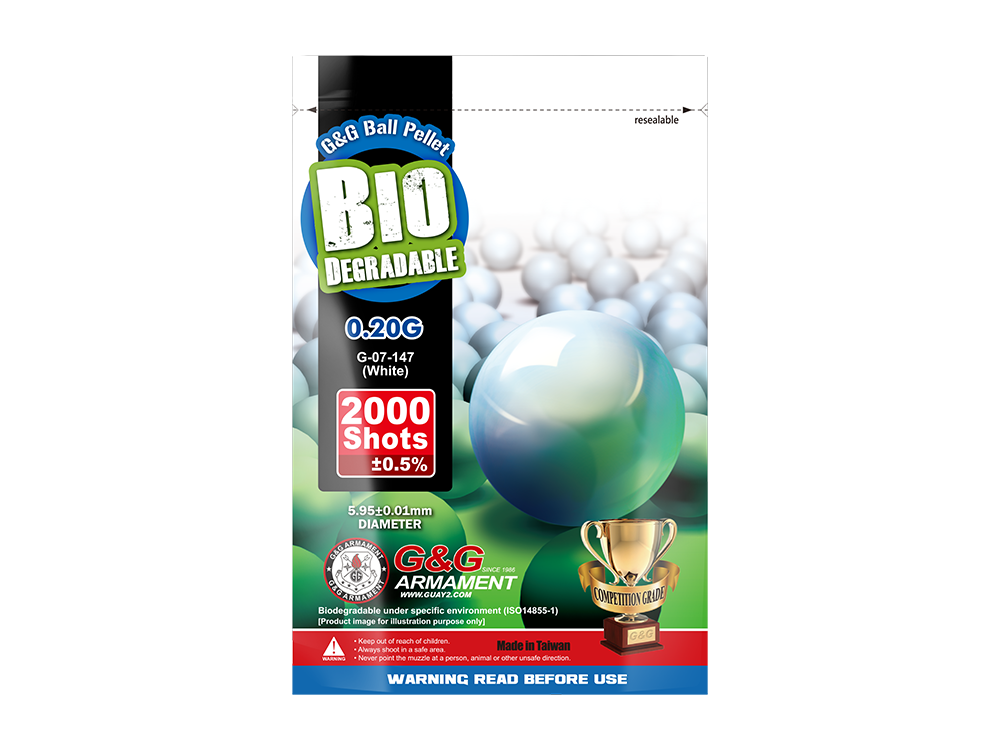Bio BB 0.2g 2000R - Aluminum Foil (White)