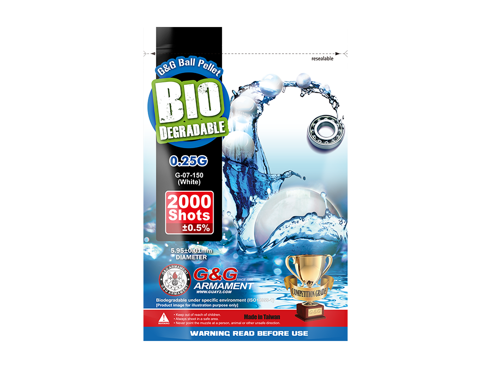 Bio BB 0.25g 2000R - Aluminum Foil (White)
