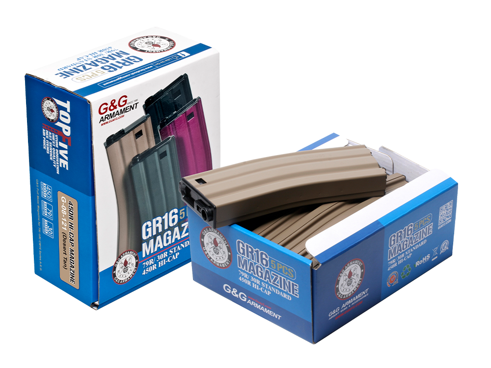 450R Standard Magazine for GR16 (Desert Tan) 5pcs/pack